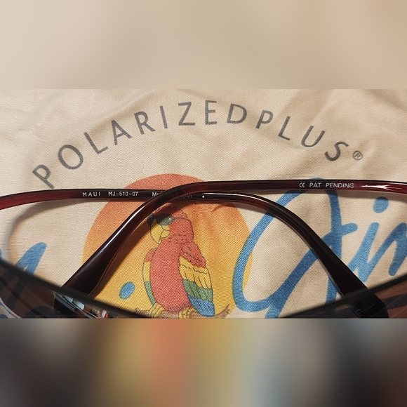 Maui Jim Breakwater MJ-510-07 Sunglasses - Burgundy Frame/Maui Rose Lens - Picture 6 of 14